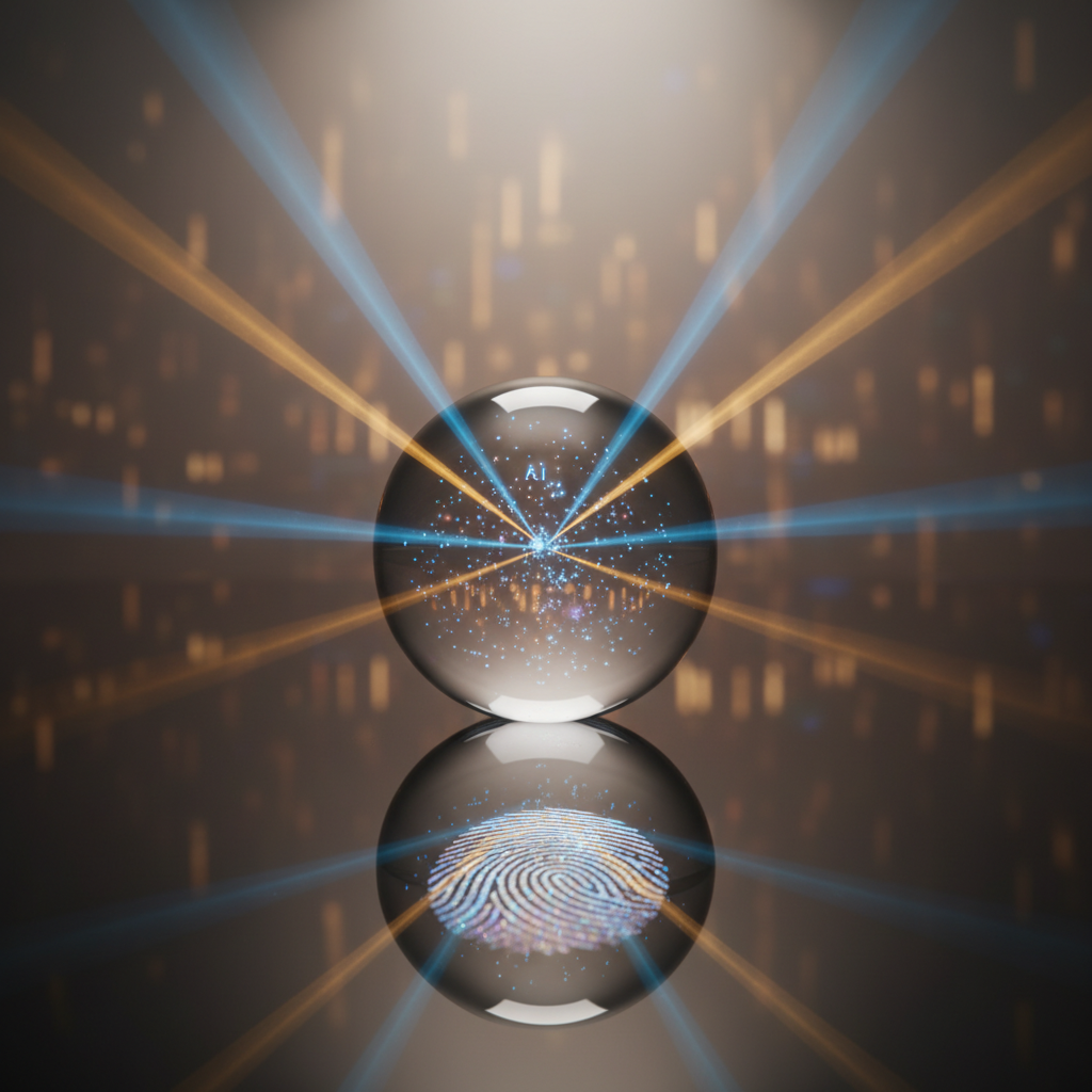 Balanced glass sphere illustrating fairness in AI hiring