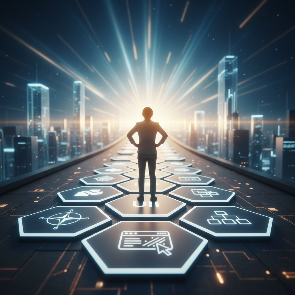 Mastering Jetpack Compose for Android Interviews – metaphorical journey illustration