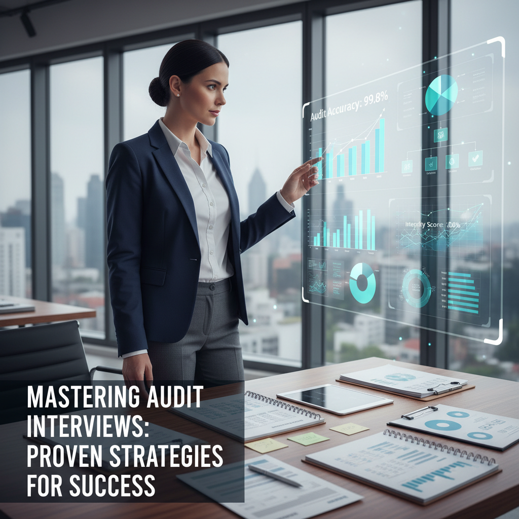 Finance professional reviewing detailed audit reports for interview success