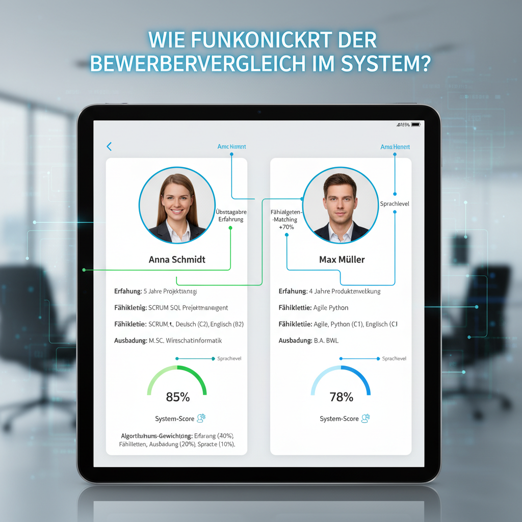 Digitale Profile und algorithmischer Vergleich von Bewerbern