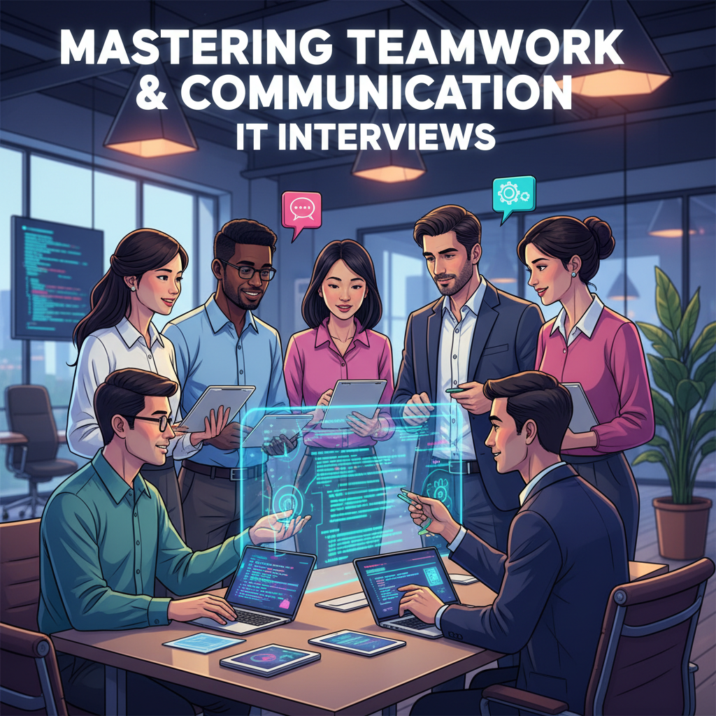 IT professionals collaborating and communicating as a team during a technical project discussion