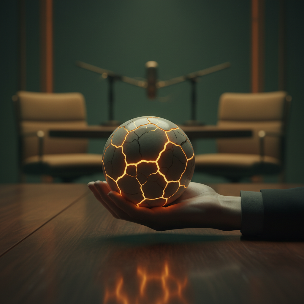 Manos sosteniendo esfera de cerámica restaurada, simbolizando cómo los fracasos bien gestionados realzan la imagen profesional en entrevistas