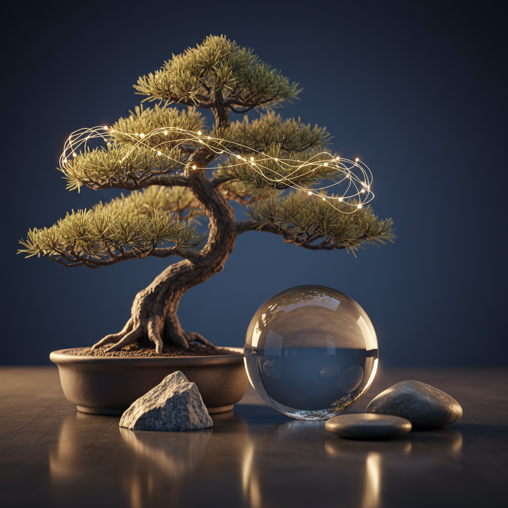 Metaphorical image of a bonsai tree and stones representing managing difficult employees