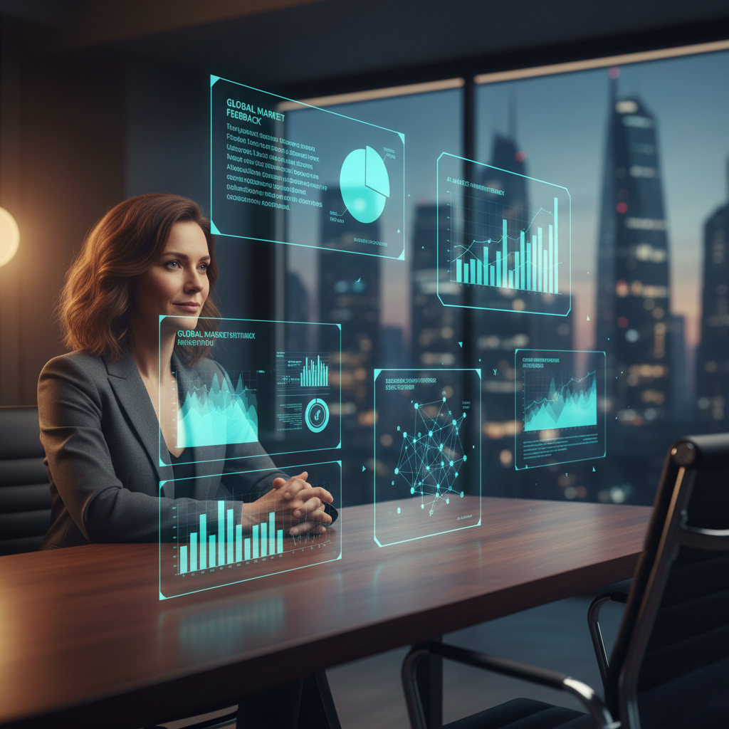 Entrepreneur and interviewer exchanging data and insights during a business pitch interview in a modern workspace