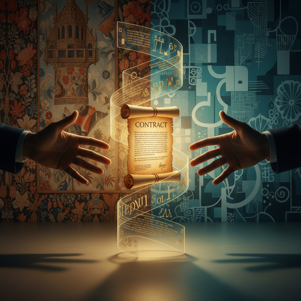 Différences régionales en entretiens en Belgique illustrés par deux mains tendues vers un contrat brillant, symbolisant Flandre et Wallonie