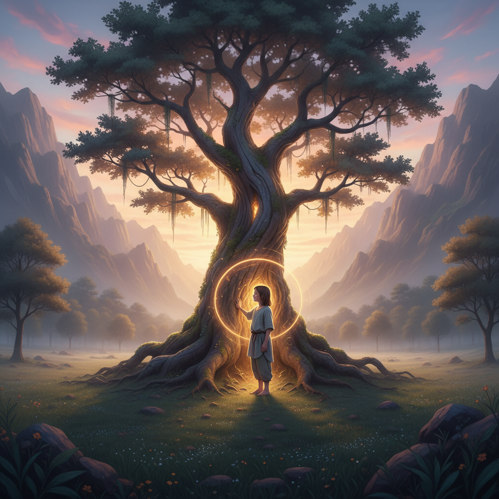 A sensitive child gains calm and strength from nature, symbolizing grounding gifts for deep feelers