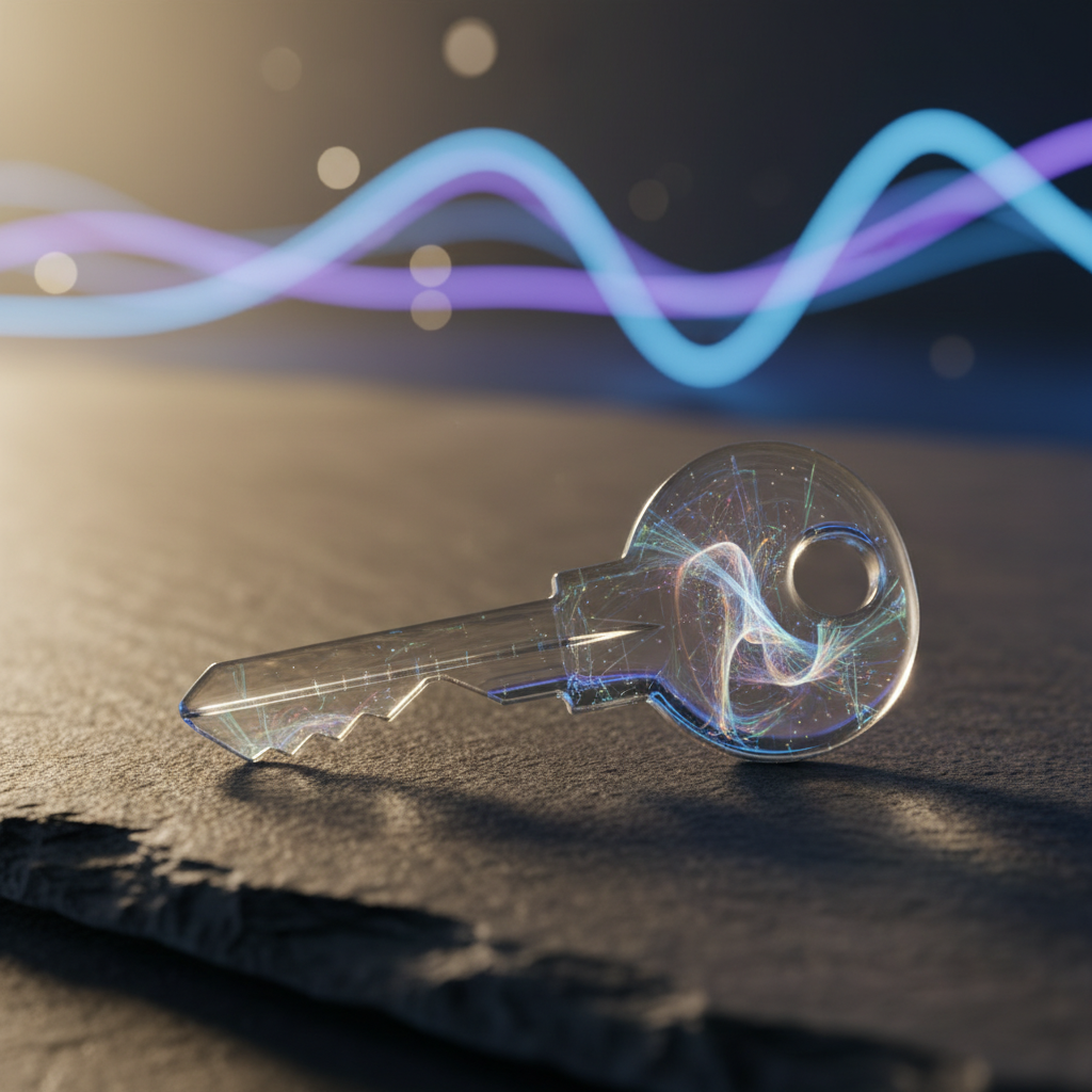 Glass key on slate symbolizing unlocking hidden jobs