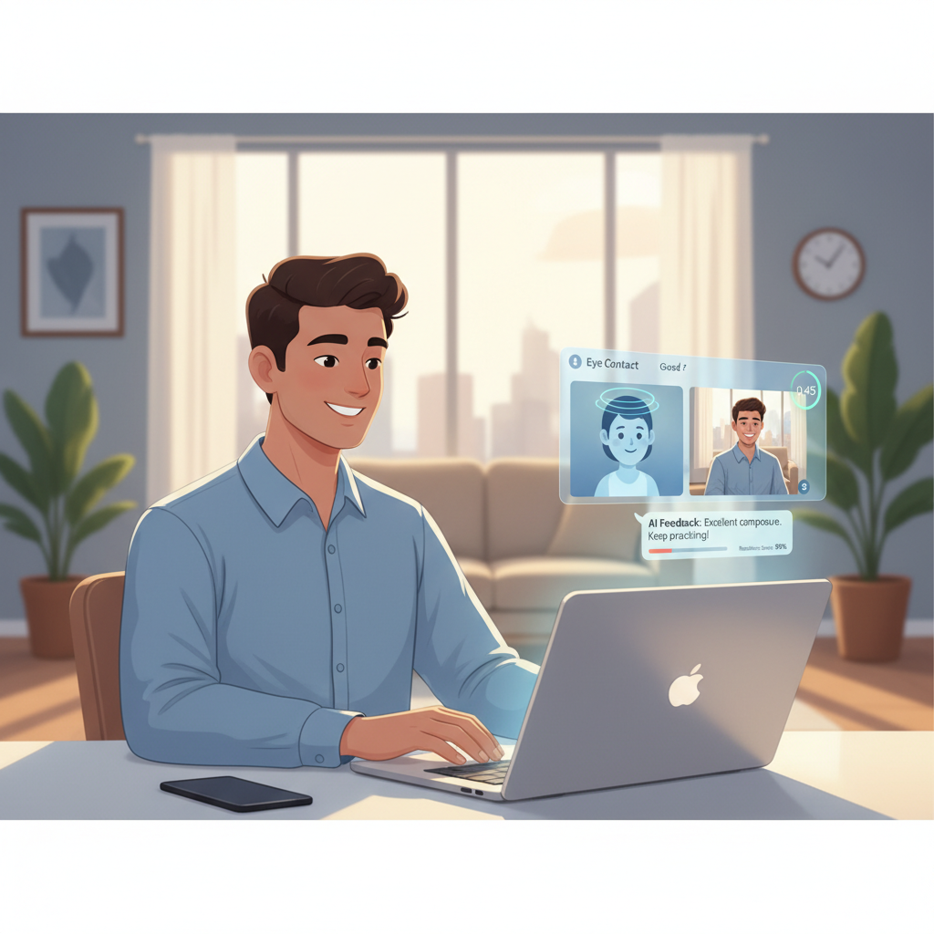 Practicing rapid-fire interviews with an AI-powered app