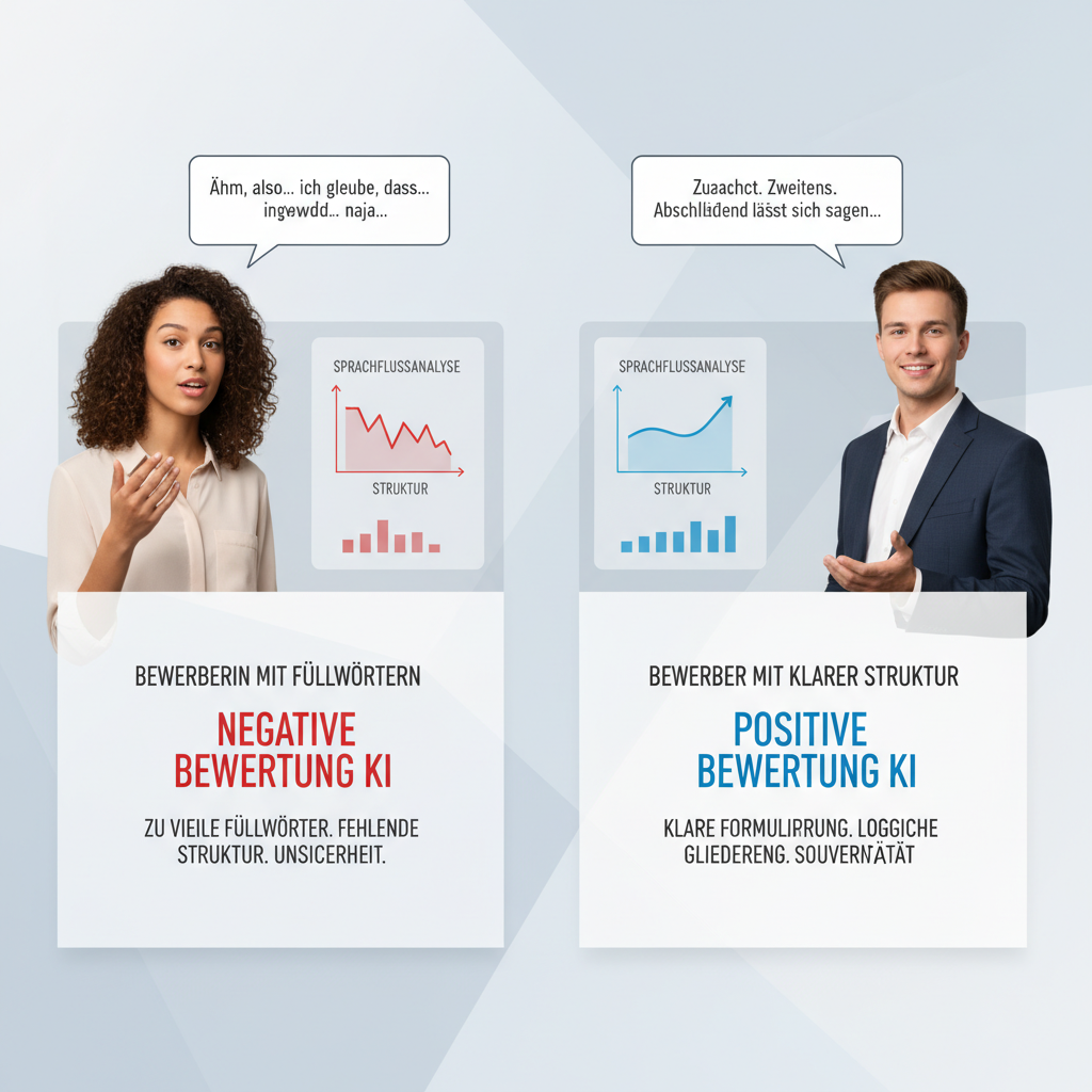 Vergleich KI-Bewertung: Typische Fehler vs. starke Antwort mit Feedback