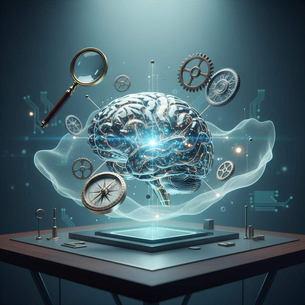 Gläsernes Gehirn symbolisiert die Präzision der KI bei Interviewbewertungen