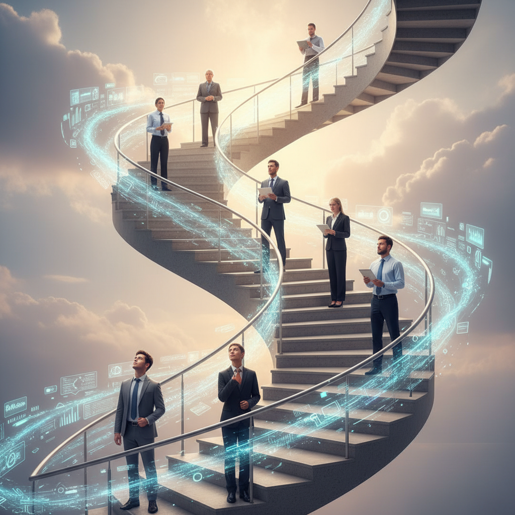 Mentalidad profesional: escaleras de progreso y crecimiento profesional