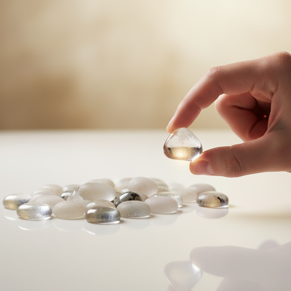 Illustration sélectionnant des mots clairs parmi des mots parasites lors d'un entretien