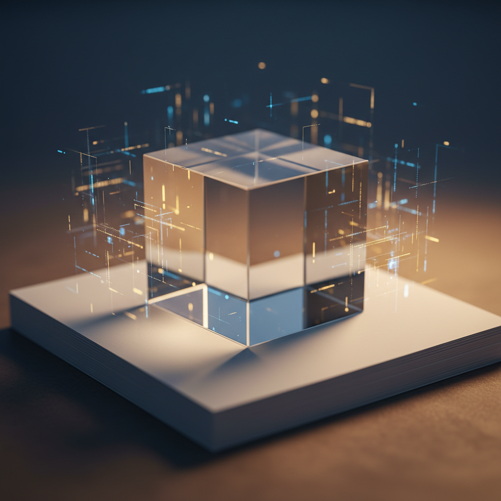 Macro shot of a glass prism on blank notecards symbolizing clarity in STAR Method structuring