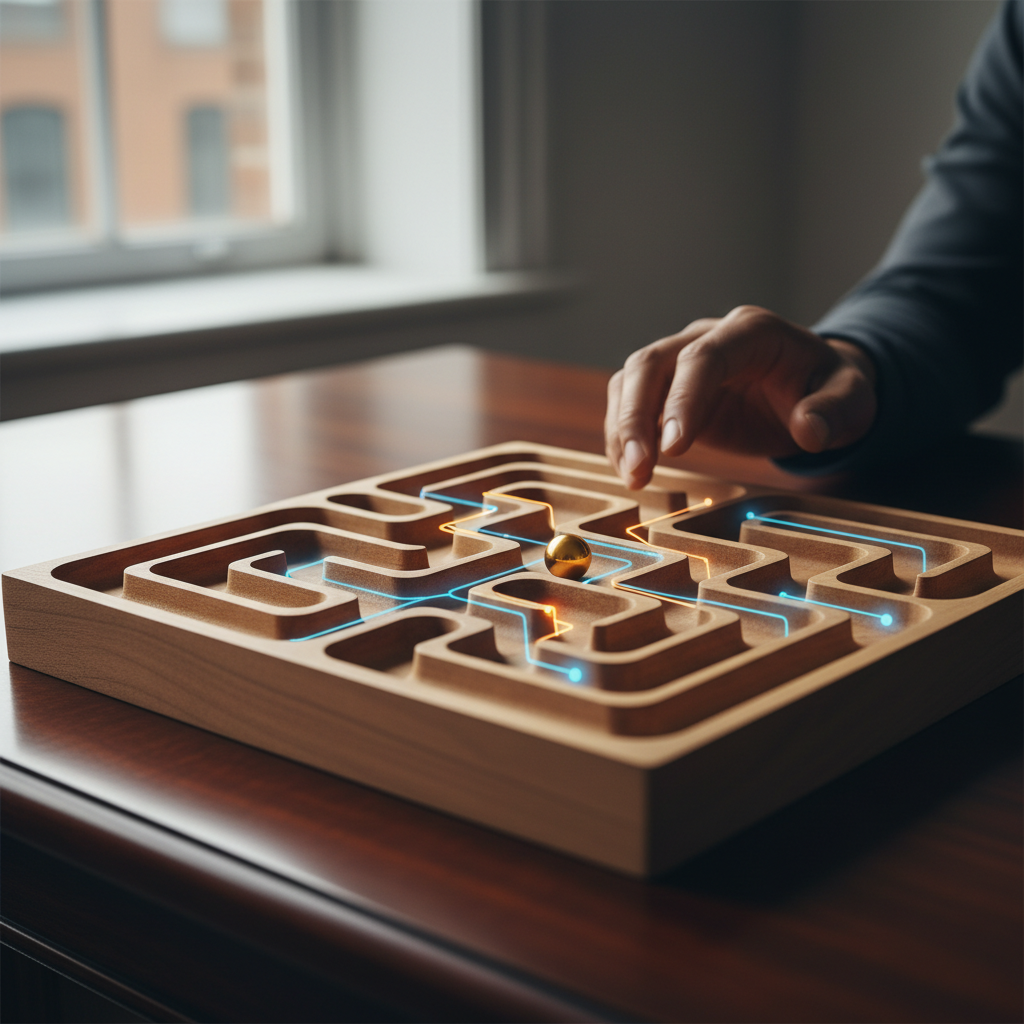 Mastering Stripe problem-solving: a maze symbolizes the journey to innovative solutions