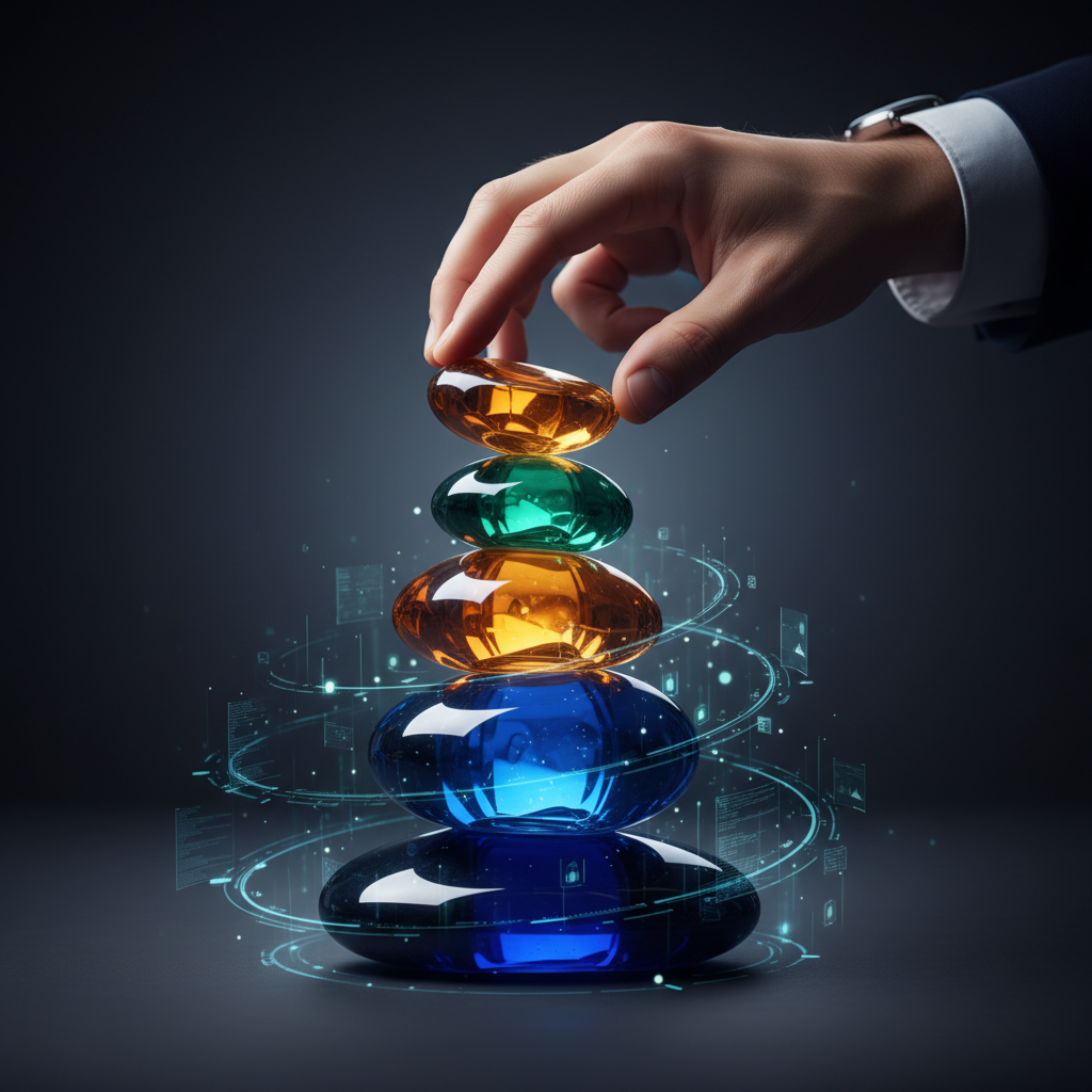 Simboliza el equilibrio y confianza que aporta practicar con un simulador entrevistas IA
